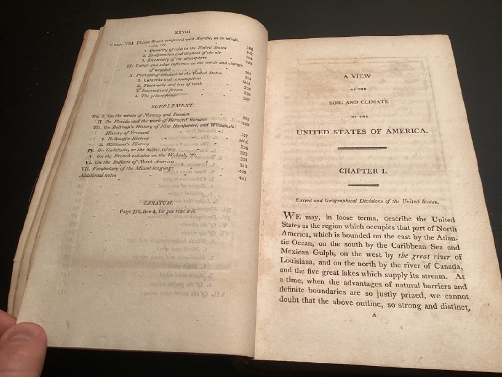 1804 A View Of The Soil And Climate Of The United States Of America – Volney