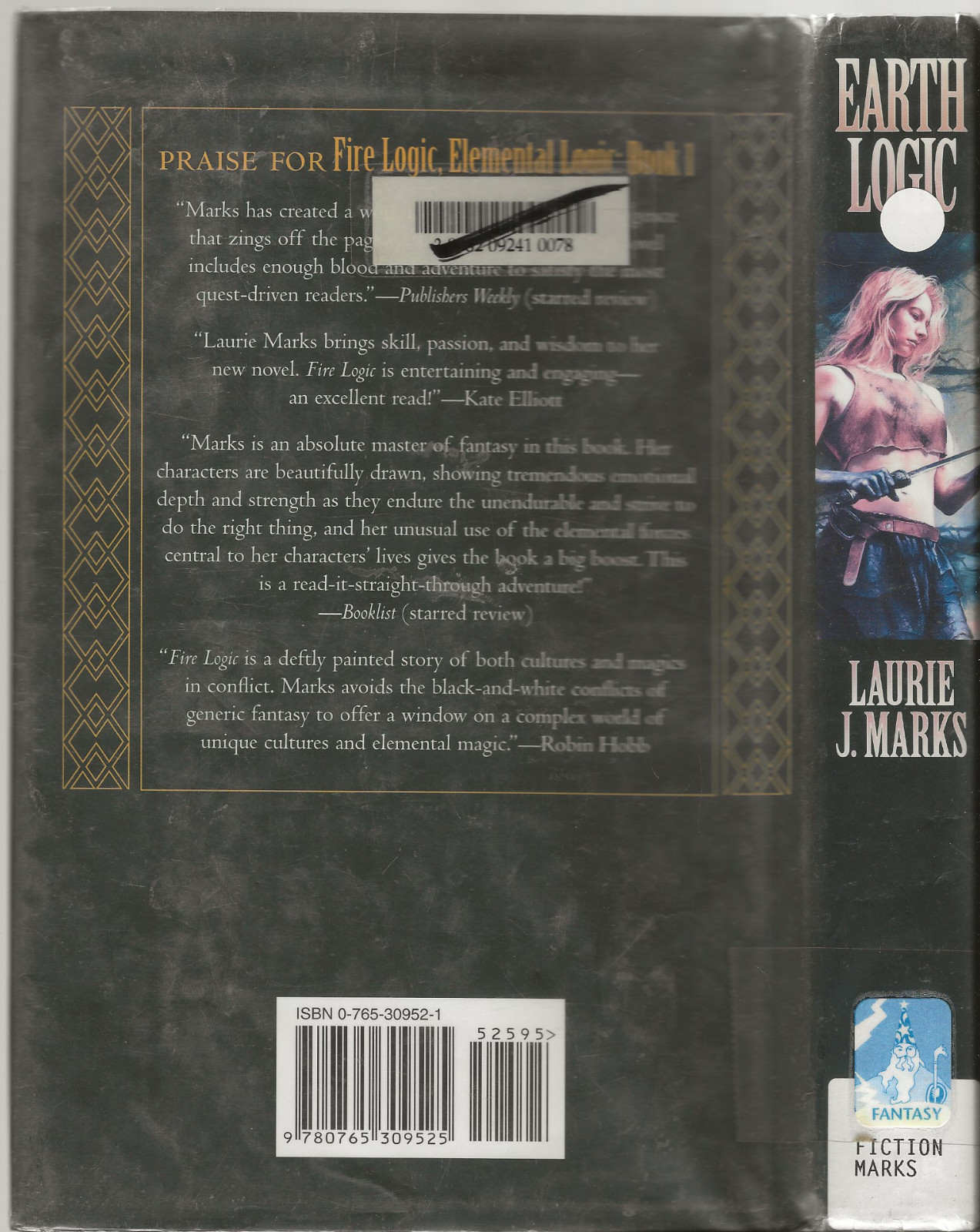 Earth Logic Laurie J. Marks 2004 First Edition Hardcover Ex-Library Fantasy
