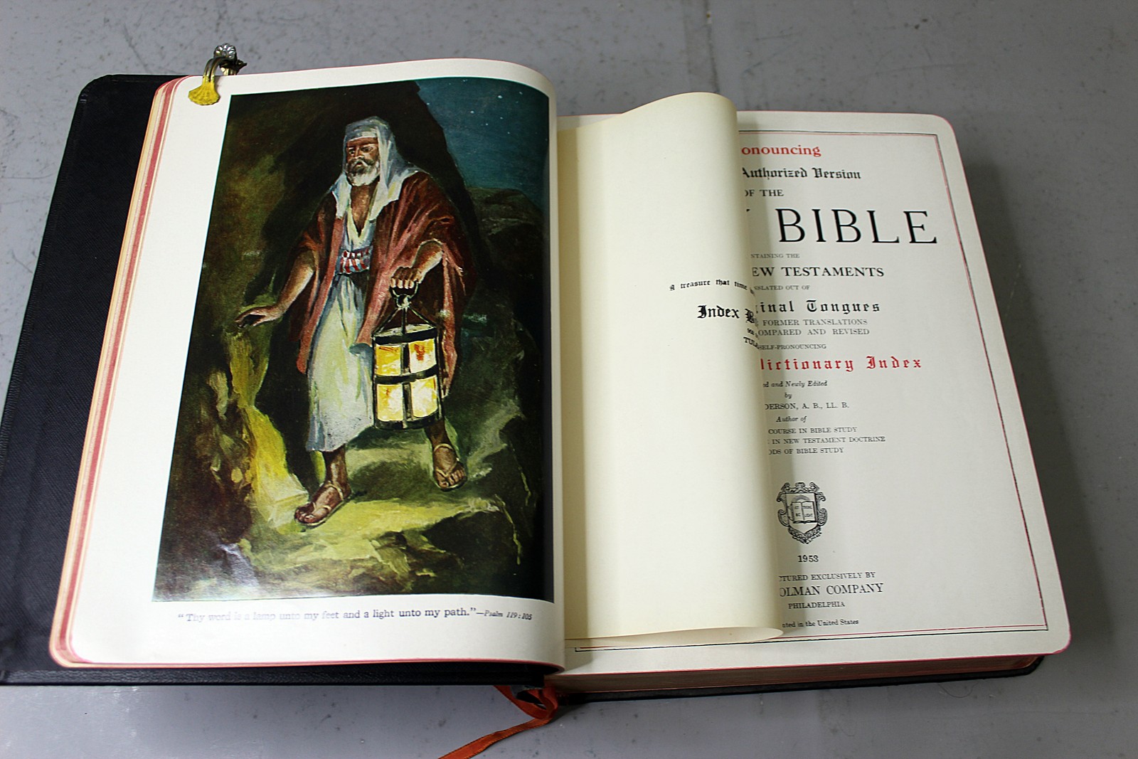 Antiquarian Holy Bible Masonic Edition A. J. Holman 1953 Gold Gilt Edges