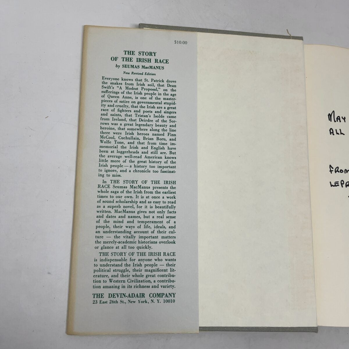 The Story of the Irish Race by Seumas MacManus HC 4th Edition Very Good 1944