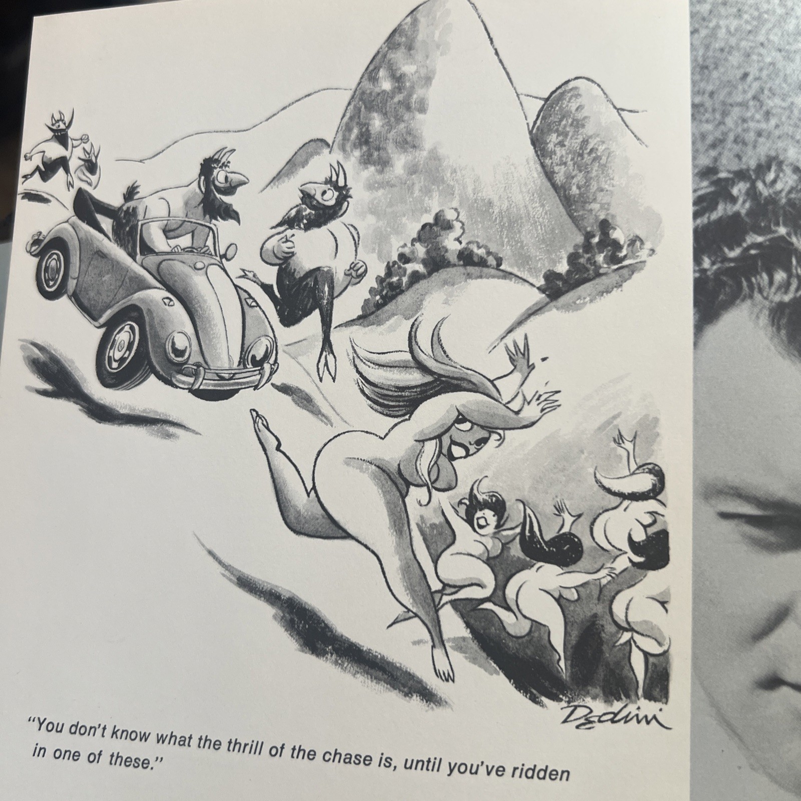 1967 Volkswagen Of America Think Small Collector Funny Illustrations Printed USA