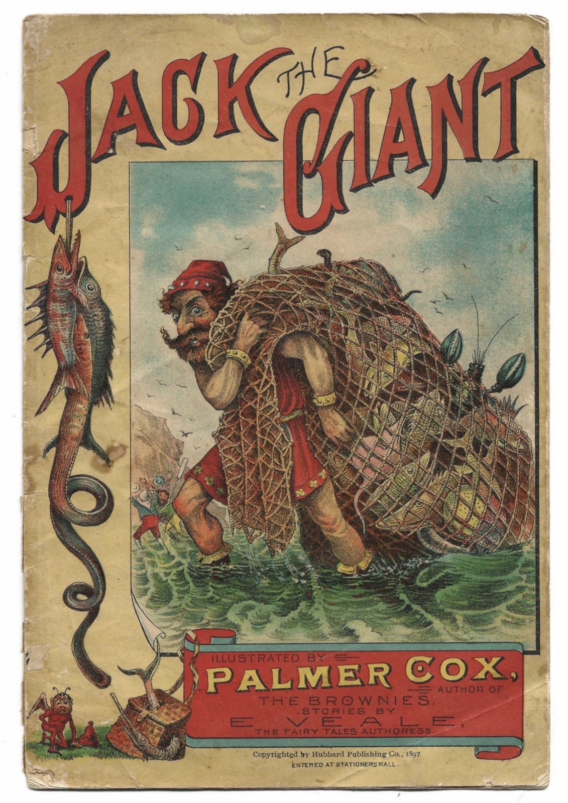 1897 JACK THE GIANT Victorian Children’s Book PALMER COX Antique Fairy Tales