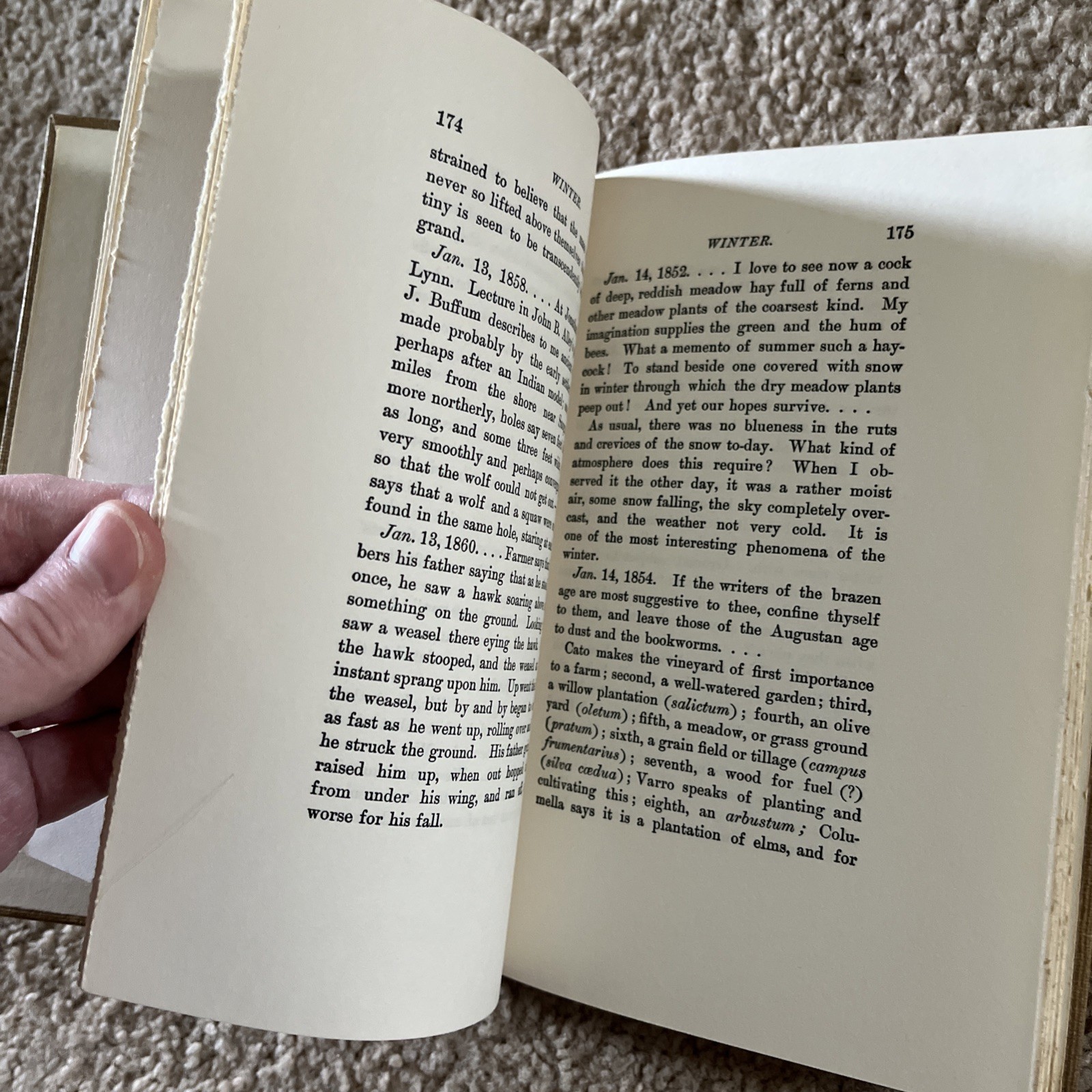 Winter at Walden Thoreau Henry David Hardcover Riverside Press 1964 Limited 400