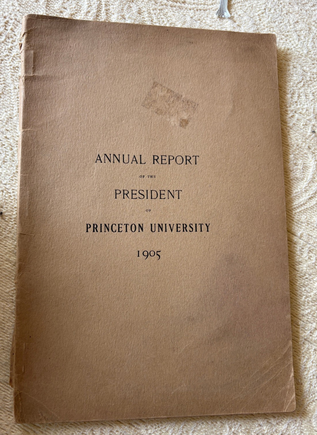 Woodrow Wilson, Annual Report of the President of Princeton University 1905