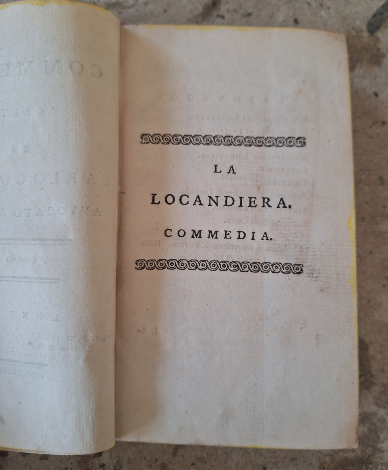 1777 Commedie Scelte (Selected Comedies) Vol 2 Carlo Goldoni Antiquarian Book