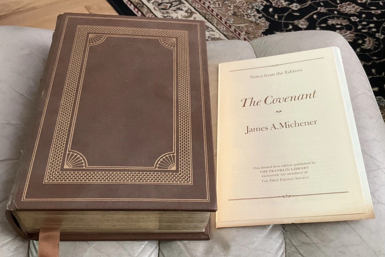 The Covenant James Michener First Edition Franklin Library Leather Gilt Edges