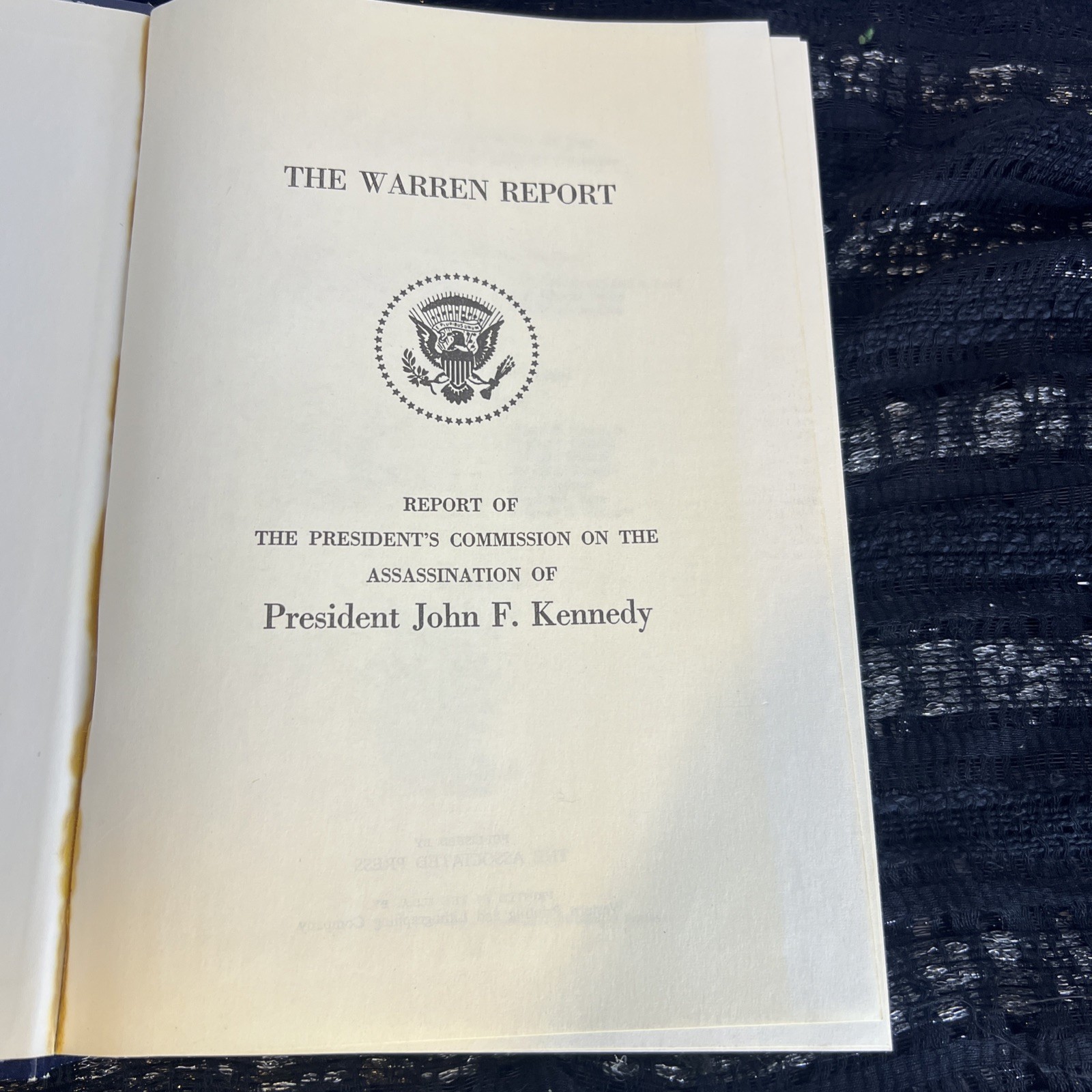 The Official Warren Report on JFK Assassination 1964 Hardcover Book