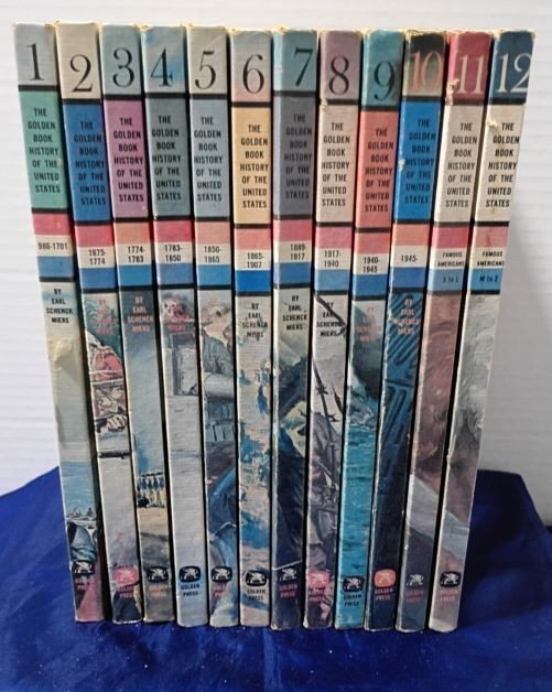 The Golden Book History Of The United States, Earl Schenck Miers 12 Volumes 1963