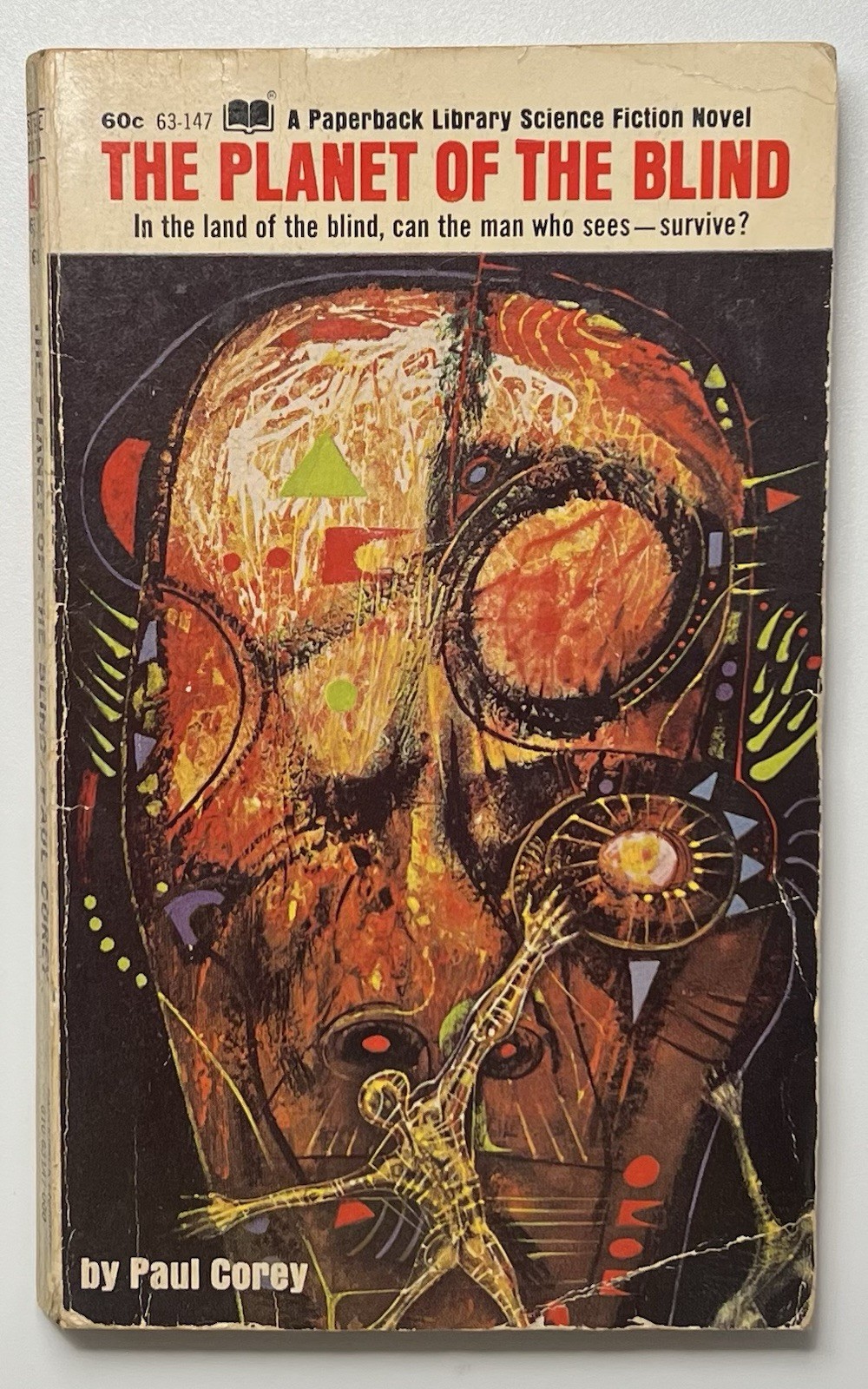 The Planet of the Blind Paul Corey Paperback Library 63-147 1969 Sci-Fi G+