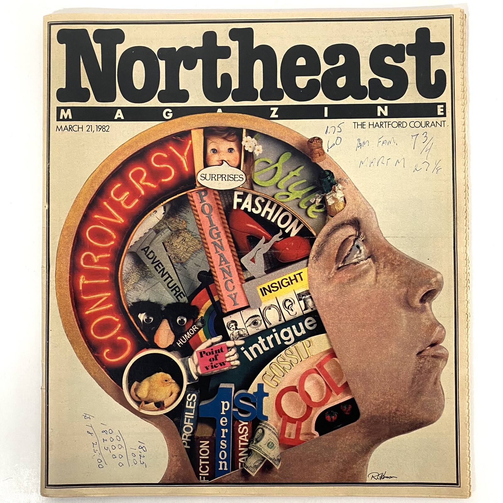 Hartford Courant Vintage Northeast Magazine 1982 Old CT Connecticut Ads Articles