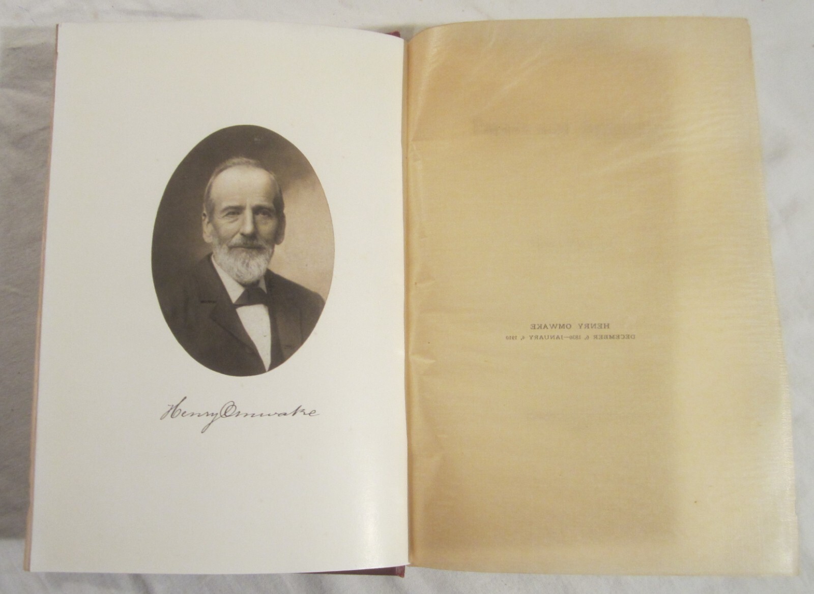 HENRY OMWAKE — Papers and Addresses — Privately Published – Pennsylvania, 1912