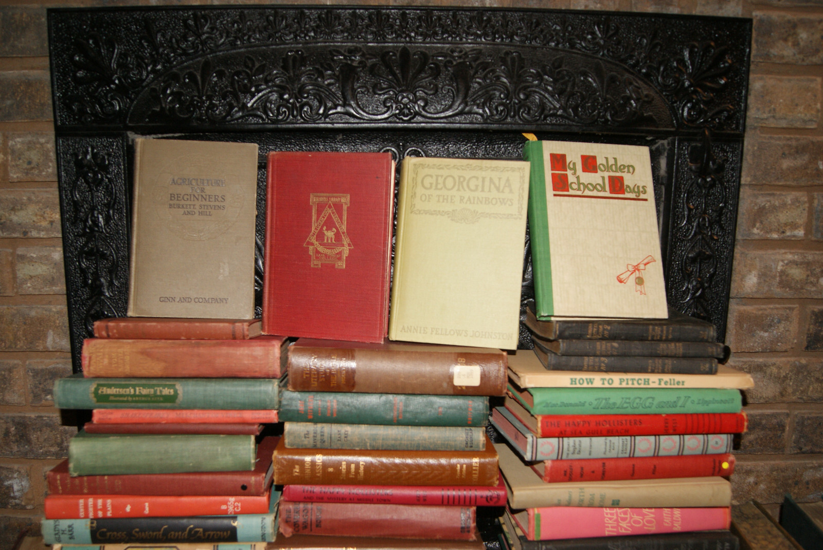 Lot of 10 Vintage Antique Hardcover Books Random Mixed Color Rare Old Decor