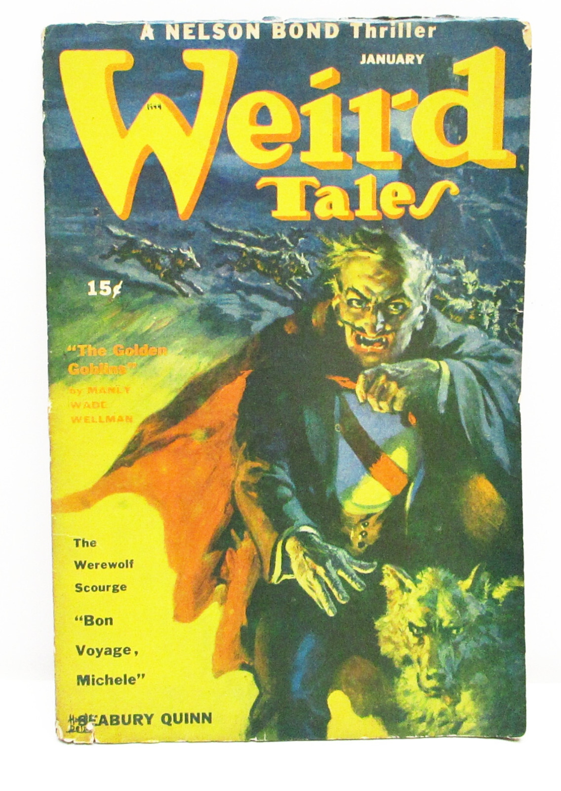 WEIRD TALES MAGAZINE – JANUARY 1944 MAGAZINE – RAY BRADBURY / NELSON BOND / MORE