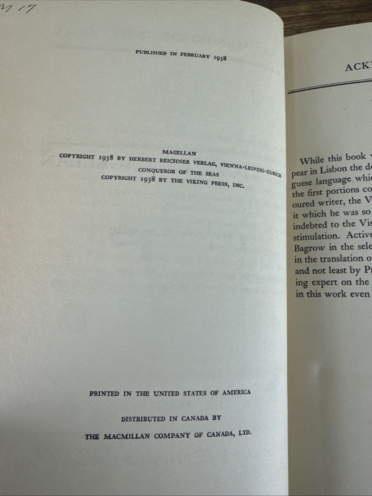 CONQUEROR OF THE SEAS THE STORY OF MAGELLAN 1938 HC *SIGNED* BY STEFAN ZWEIG