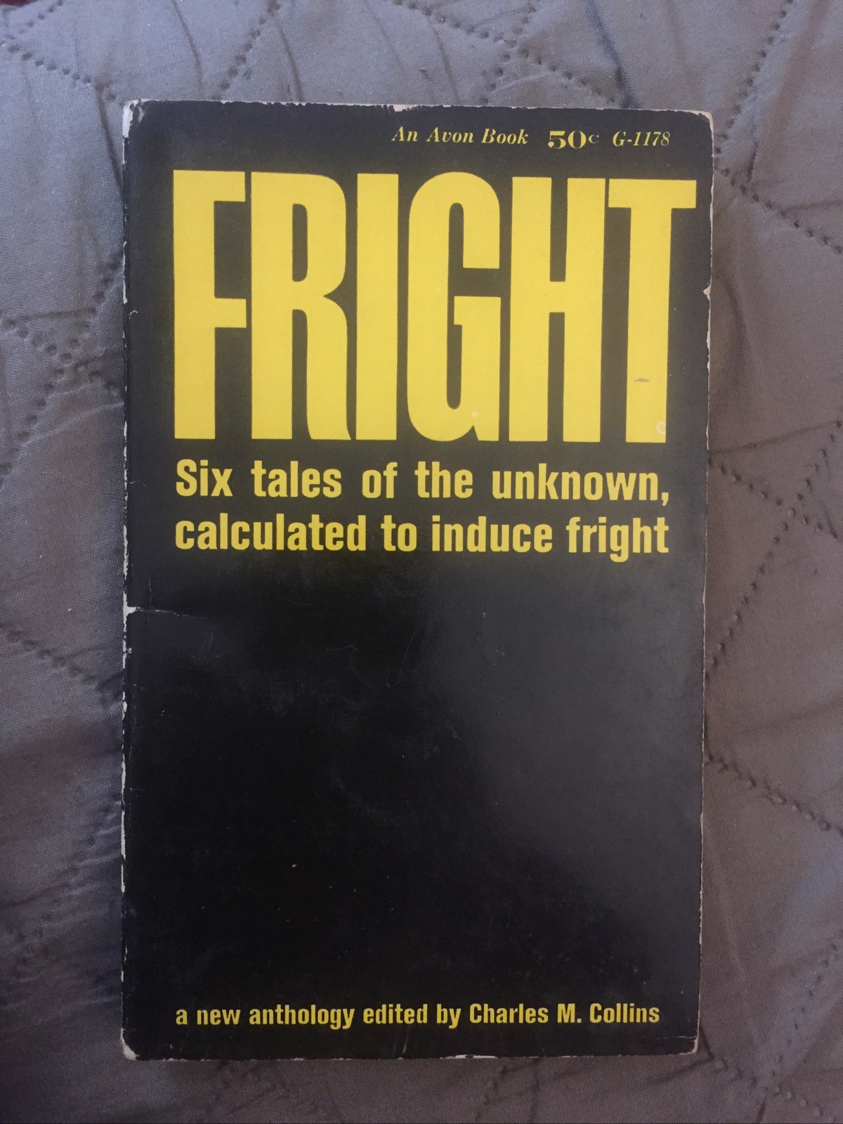 Horror Vintage Pb, Fright ed by Collins, Avon Book G1178, FBE 1963, G+ Lovecraft
