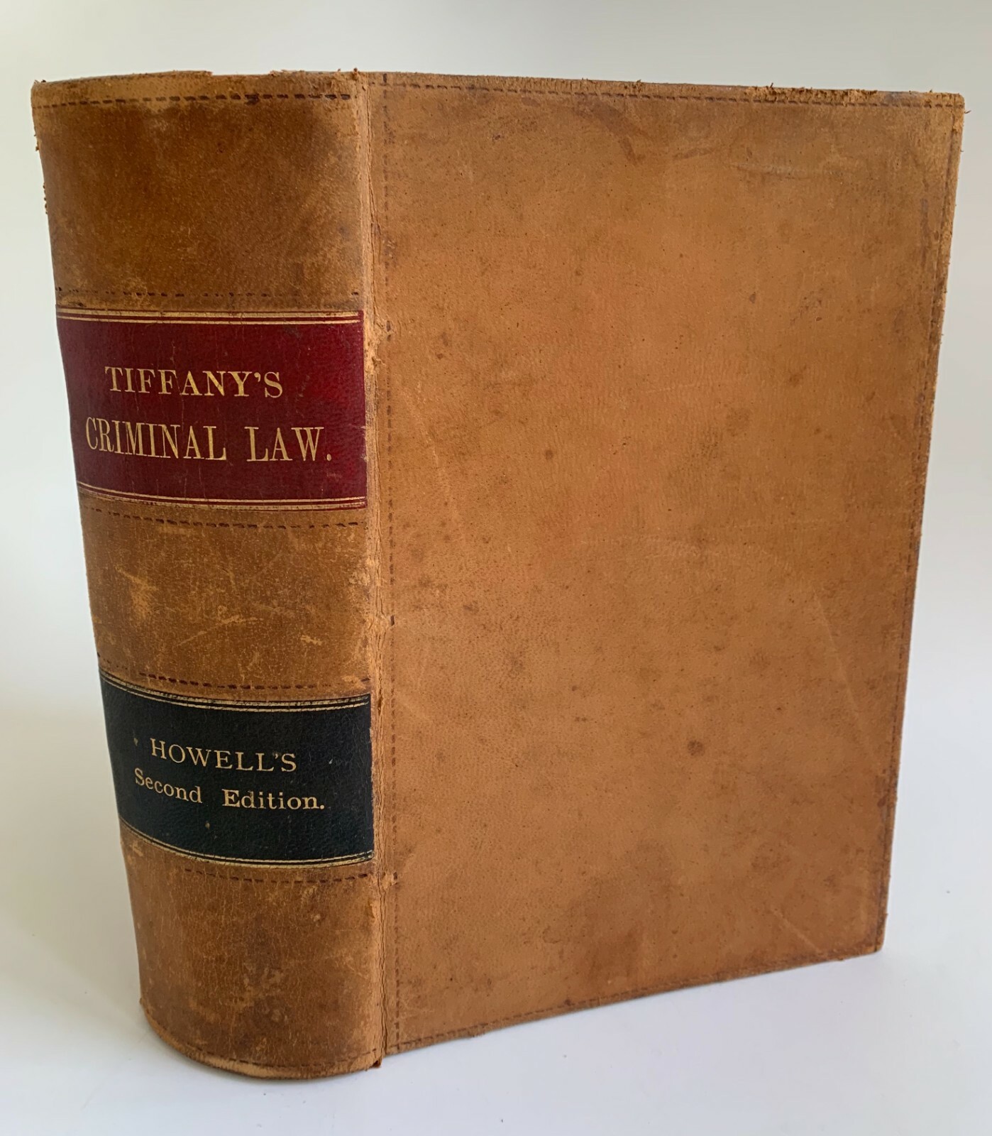 Treatise Criminal Law State of Michigan 1876 TIFFANY Large Legal Leather Antique