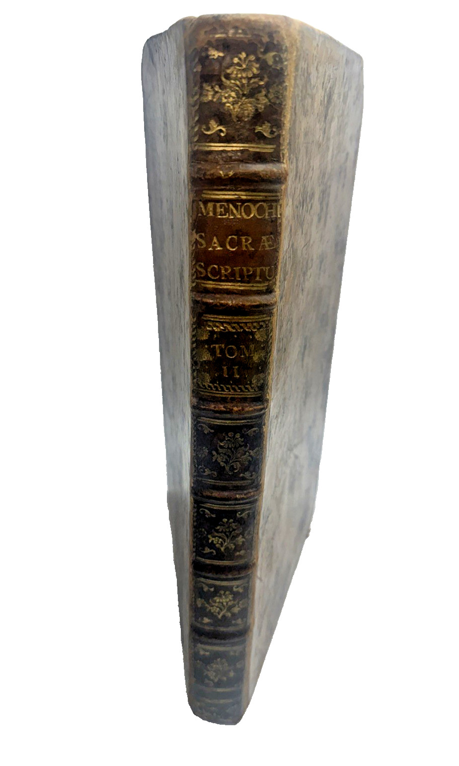 1771 Giovanni Stefano Menochio Latin Theological Book Commentary Leather Vol II