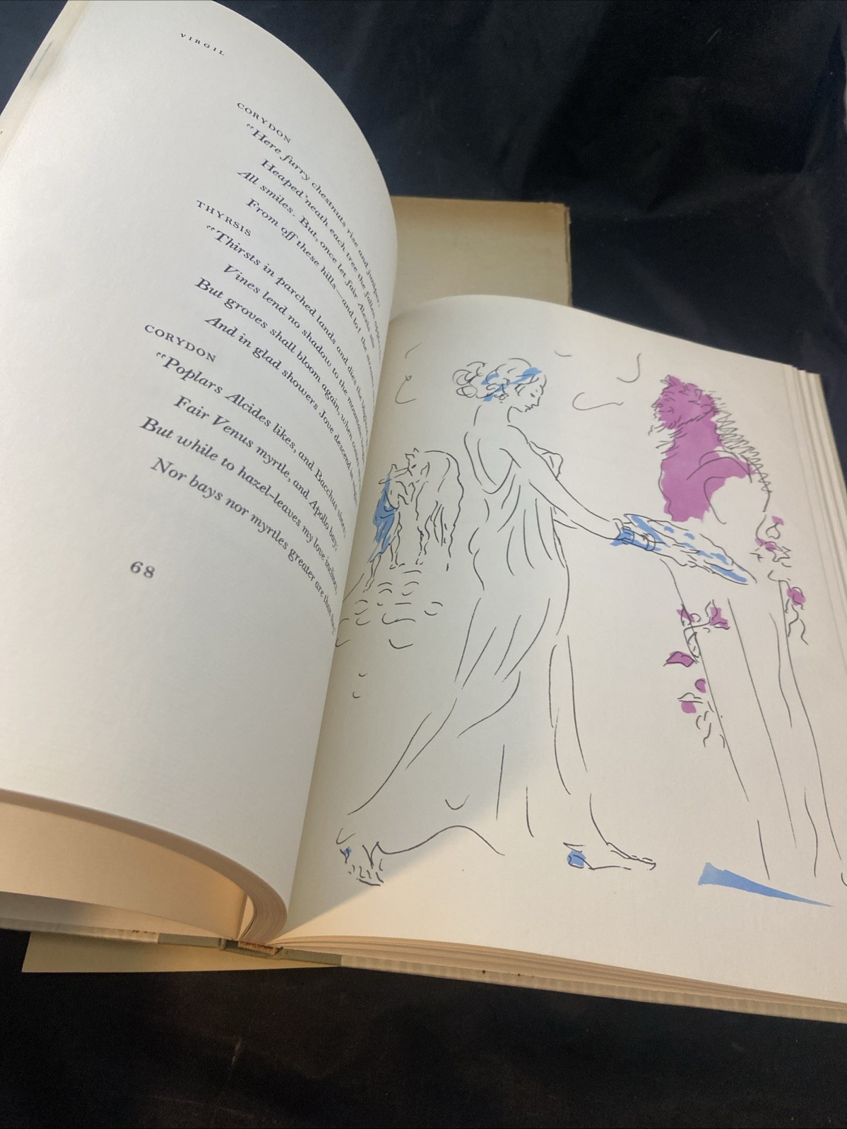 Virgil’s Eclogues Heritage Press illustrated Verses slipcase Sandglass 1960