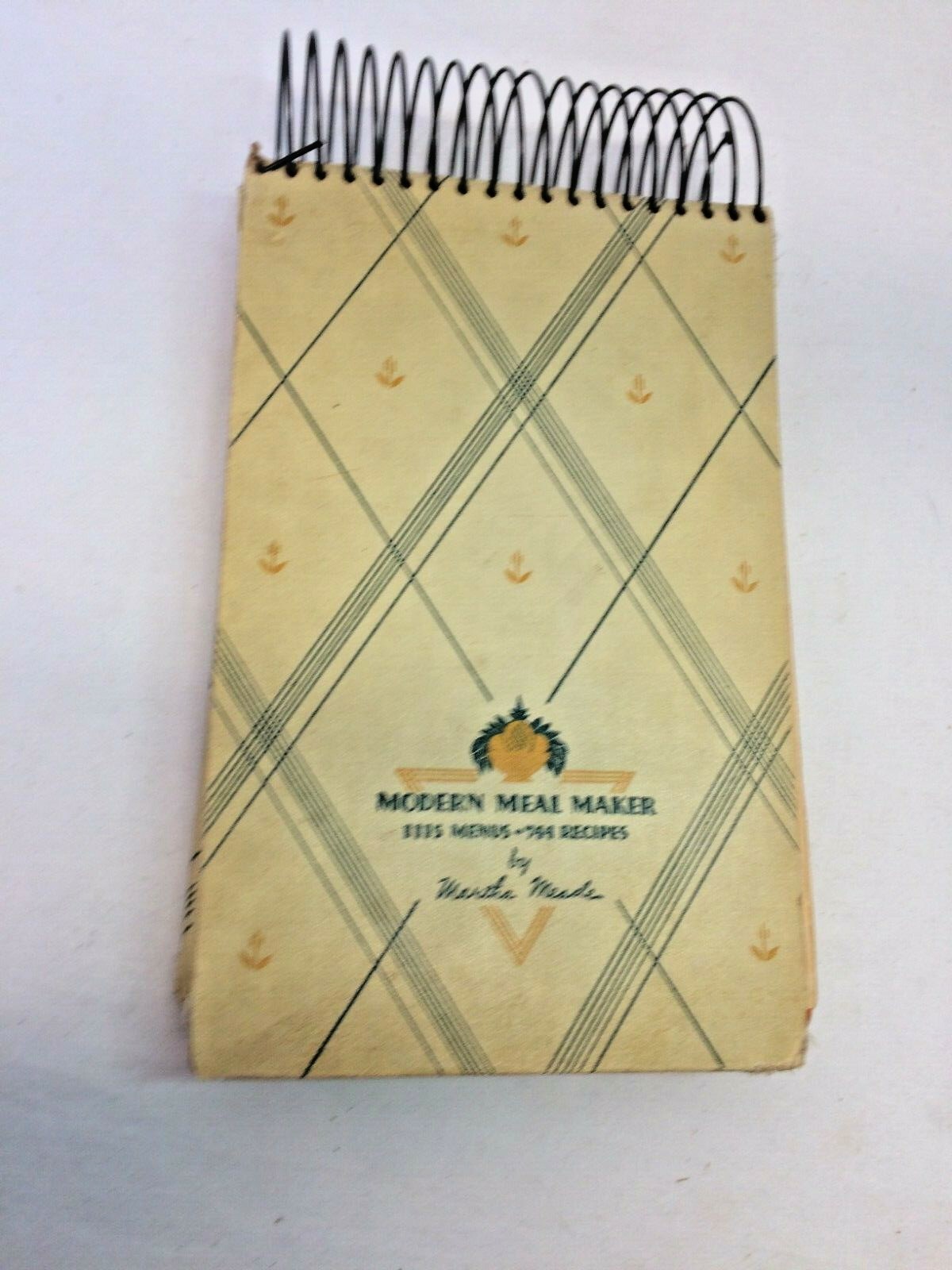 Vintage 1939 MODERN MEAL MAKER Cookbook by Martha Meade General Mills Spiral