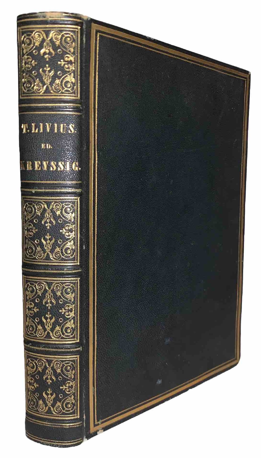 1828, T. LIVII PATAVINI HISTORIARUM LIBRI, BEAUTIFUL LEATHERBOUND BOOK, LIVY