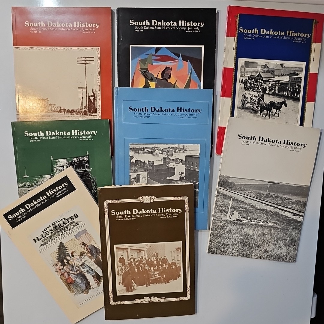 1986-1988 Editions South Dakota History Quarterly Lot of 8 Booklets