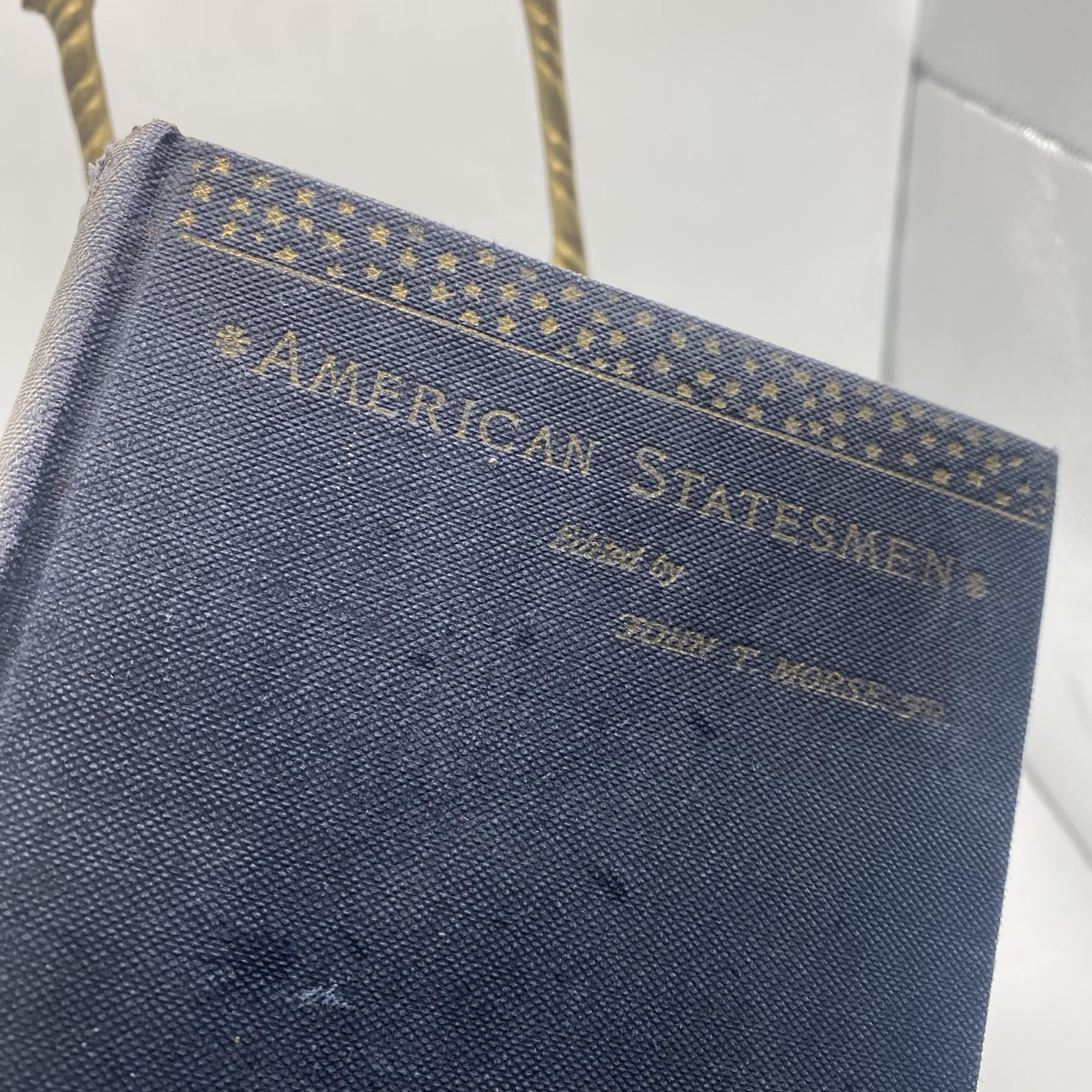 Antique 1921 Abraham Lincoln John T Morse Jr Houghton Mifflin Blue HC Biography