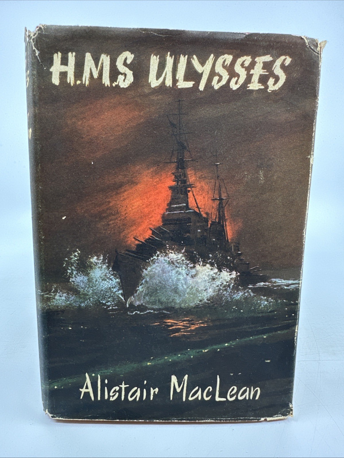 HMS Ulysses Alistair MacLean 1955 Collins WWII Naval Novel DJ (36-13)
