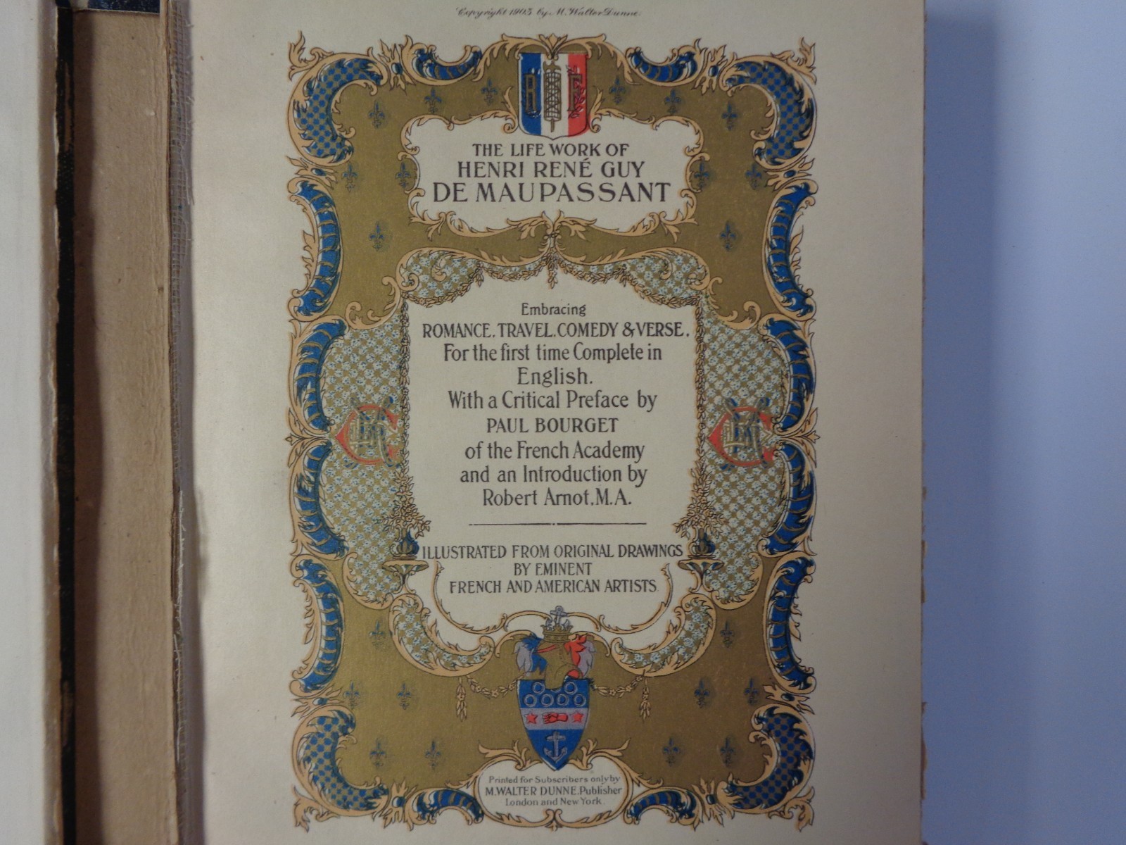 Short Stories Of The Tragedy And Comedy Of Life 1903 Maupassant Vol 5 V vintage