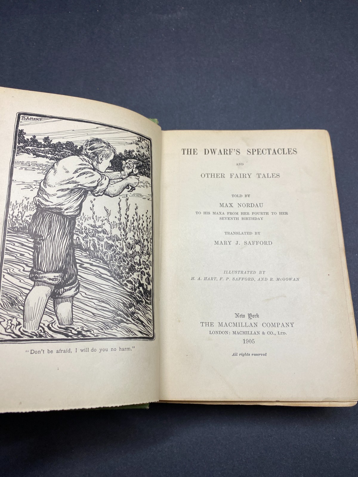 1905 – The Dwarf’s Spectacles and Other Fairy Tales – Nordau – Rare – Hardcover