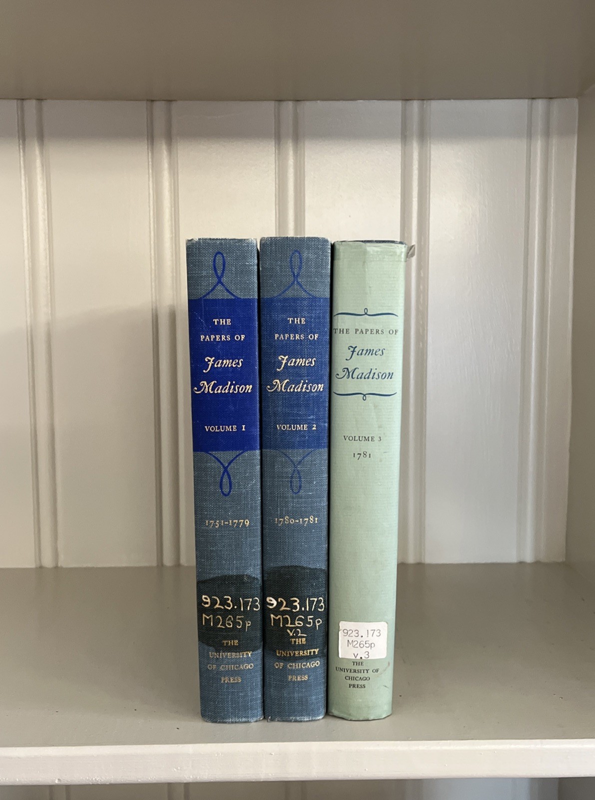 The Papers of James Madison Vol 1, 2, 3 University of Chicago Press Ex library