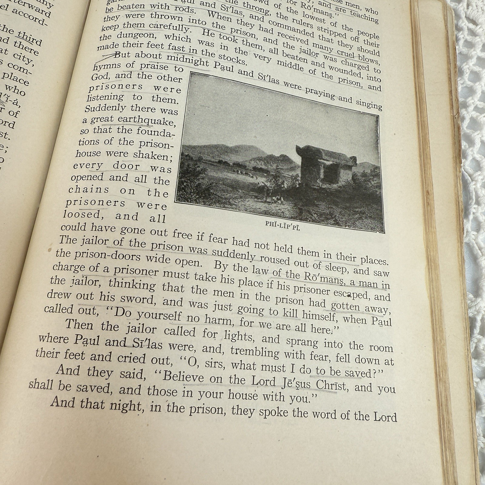 Antique Book Hurlbut’s Story of the Bible Self-Pronouncing Illust w/Color Plates