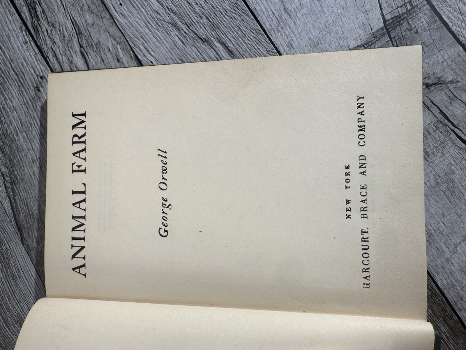 Animal Farm George Orwell 1946 Harcourt Brace Hardcover Book Club Edition No DJ