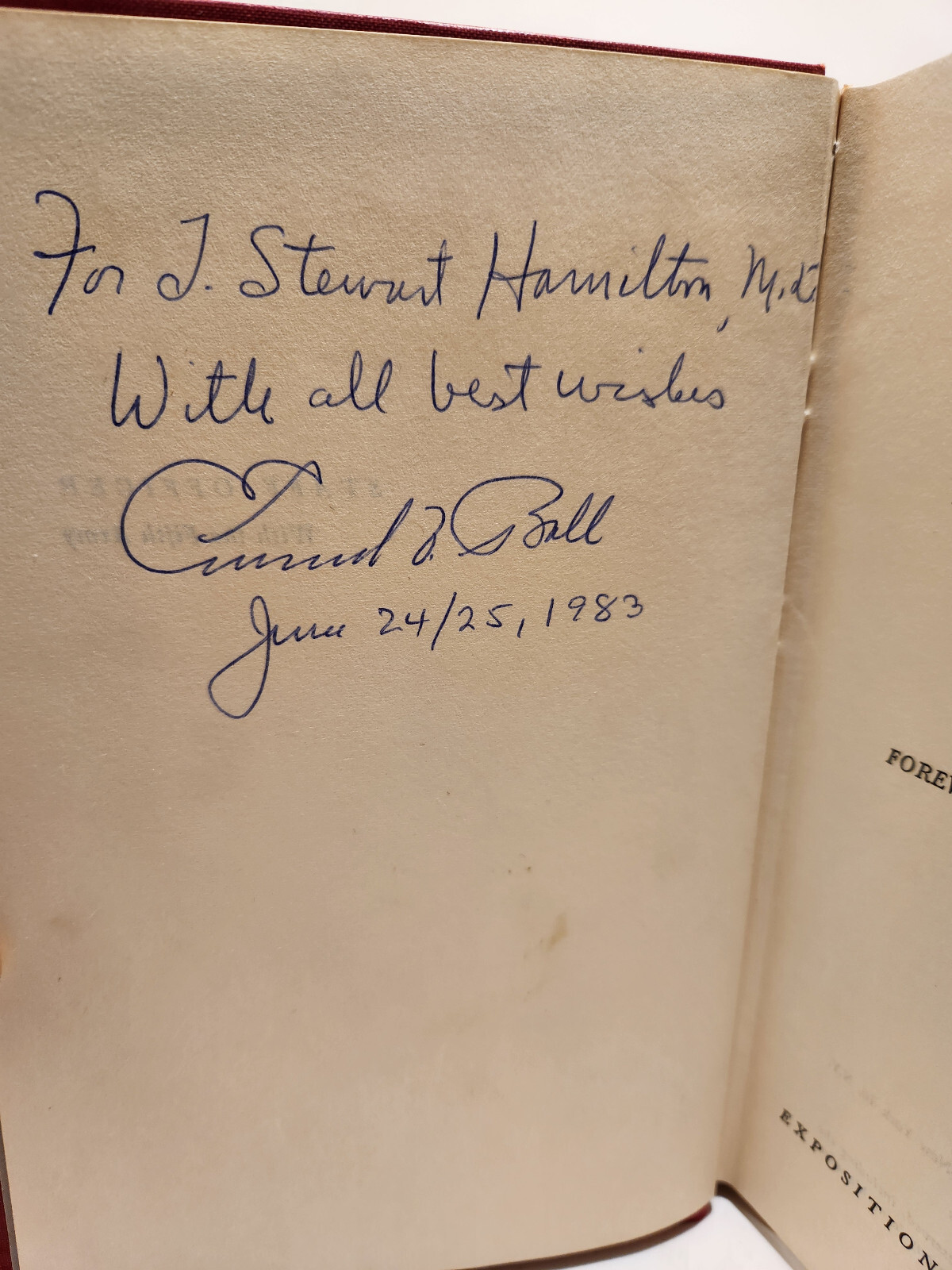 SIGNED & inscribed 1st ed / Staff Officer with the Fifth Army / Edmund F. Ball