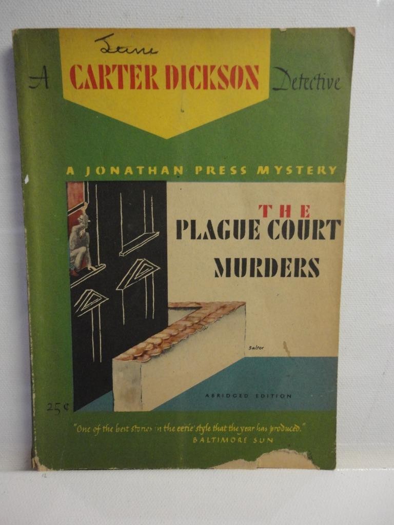 „The Plague Court Murders“ Carter Dickson 1937 Softcover pulp fiction127 pages.