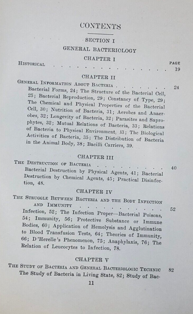 ANTIQUE Principles Bacteriology Eisenberg 1925 HARDCOVER MOSBY MICROBIOLOGY