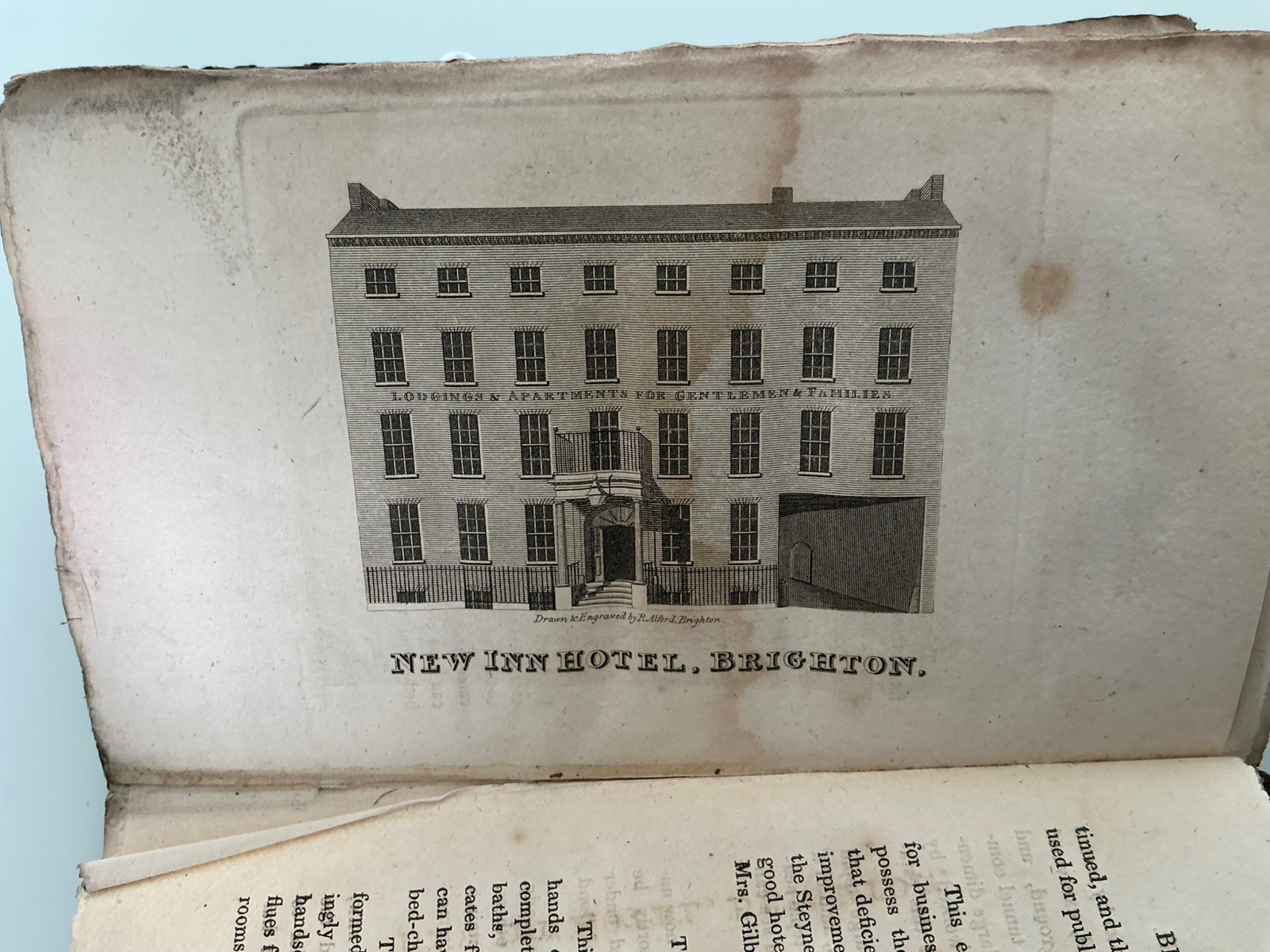 THE BRIGHTON AMBULATOR – WITH PLATES – C WRIGHT- 1818 ORIGINAL SUSSEX. SCARCE.