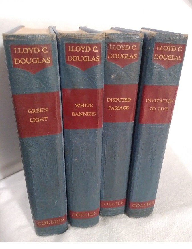 Lloyd C Douglas Book Lot/4 Blue Hardcover PF Collier 30’s Religious Tone Fiction