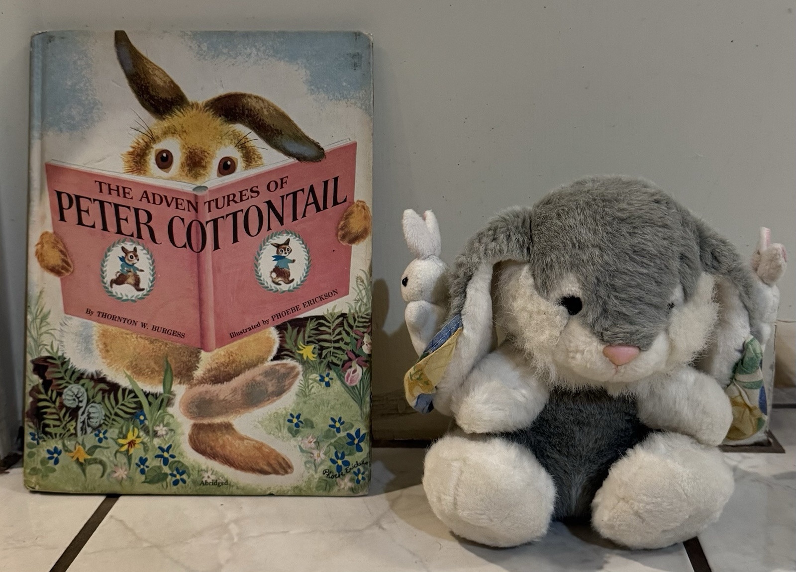Adventures of Peter Cottontail 1958 Hardcover VGC Thornton W. Burgess & Plush
