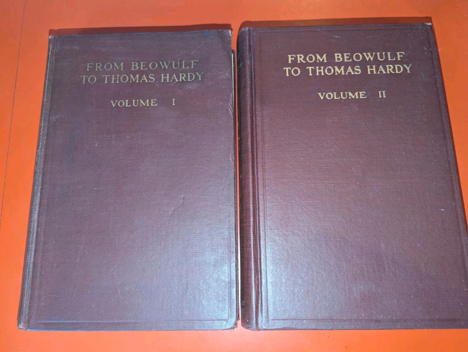 From Beowulf to Thomas Hardy by Robert Shafer, Volume 1 & 2 HC C-1924