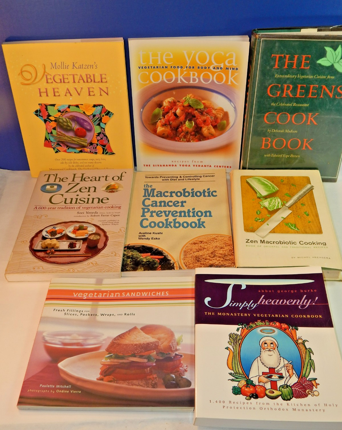 8 Vintage Cookbook Lot Vegetarian Macrobiotic Zen Cooking 1970s-2000s