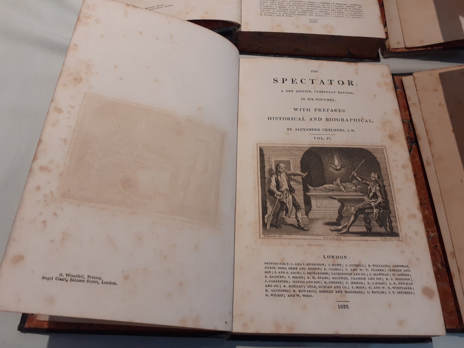 The Spectator 1822 Vols 1 – 6 of 6 in full set.