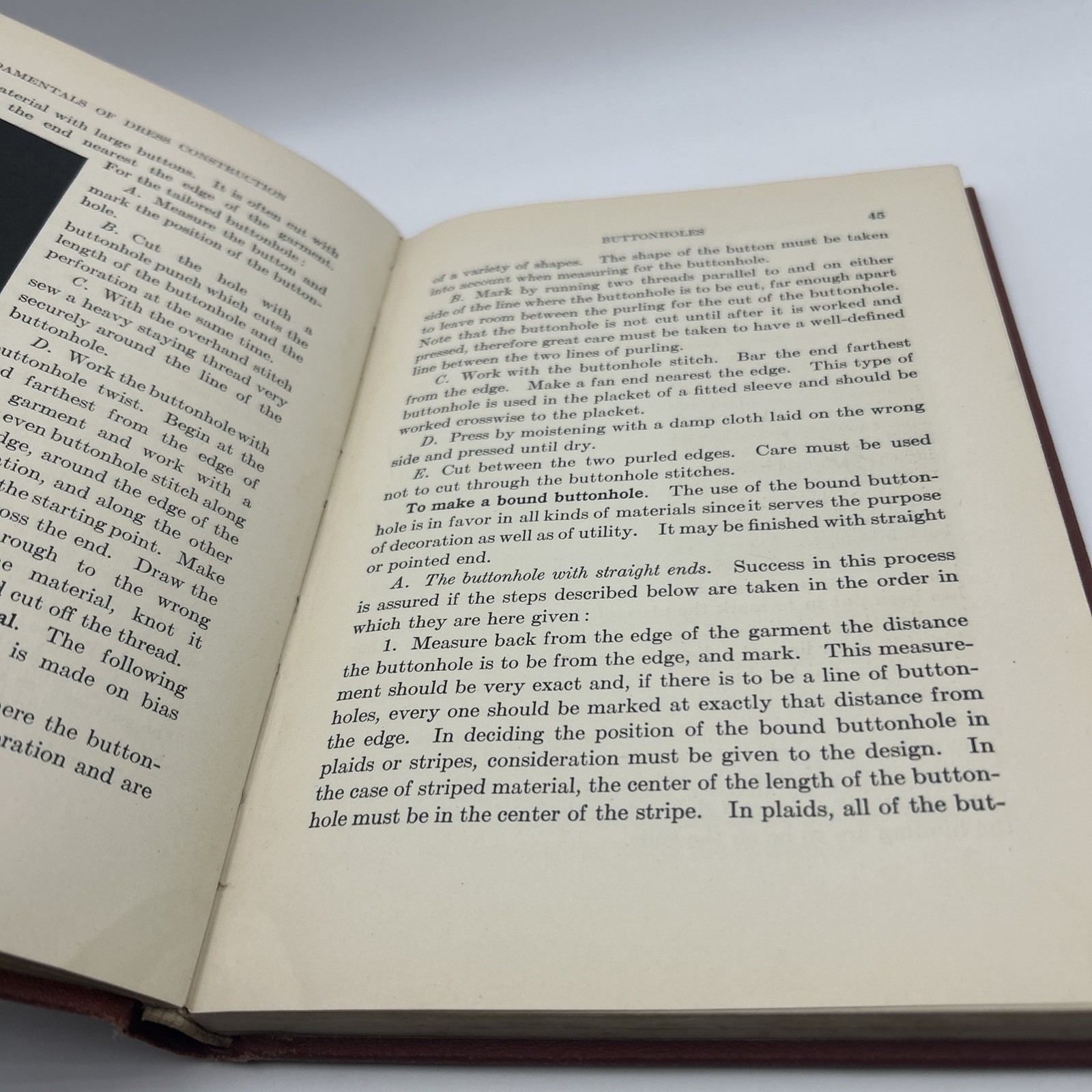 Fundamentals of Dress Construction by Manning & Donaldson 1926 1st Edition HC