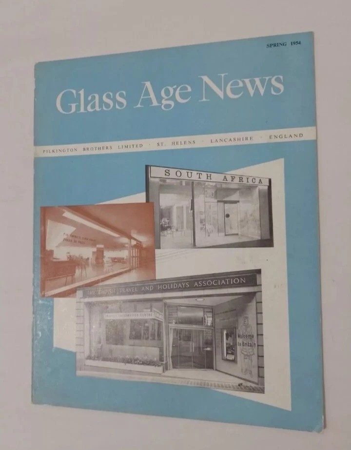 Vintage GLASS AGE NEWS Pilkington Brothers Magazine England Spring 1954