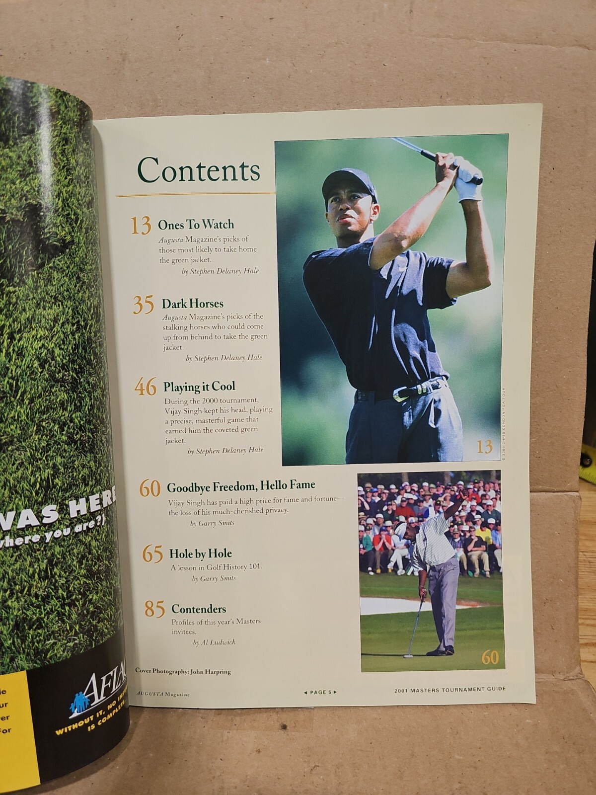 2001 Masters Golf Tournament Program,Augusta,Georgia
