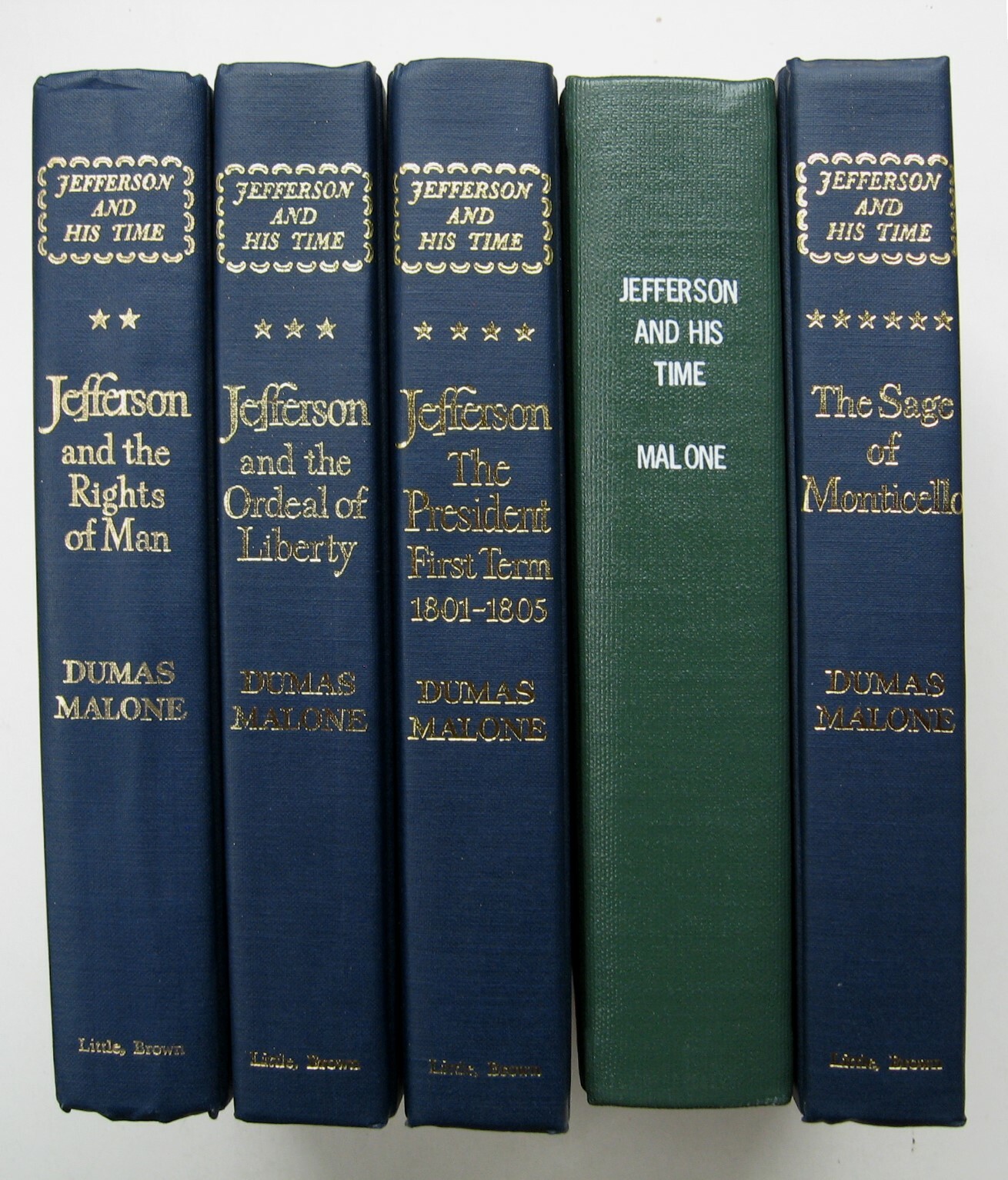 THOMAS JEFFERSON AND HIS TIME ~ Dumas Malone 5 Volumes HC ILLUSTRATED – 13