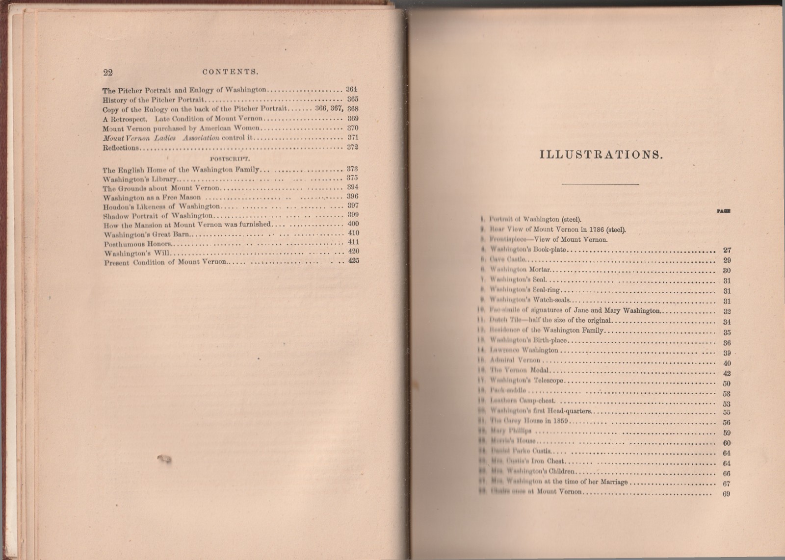 The Home of Washington by Benson J. Lossing, 1870, Mount Vernon, Virginia