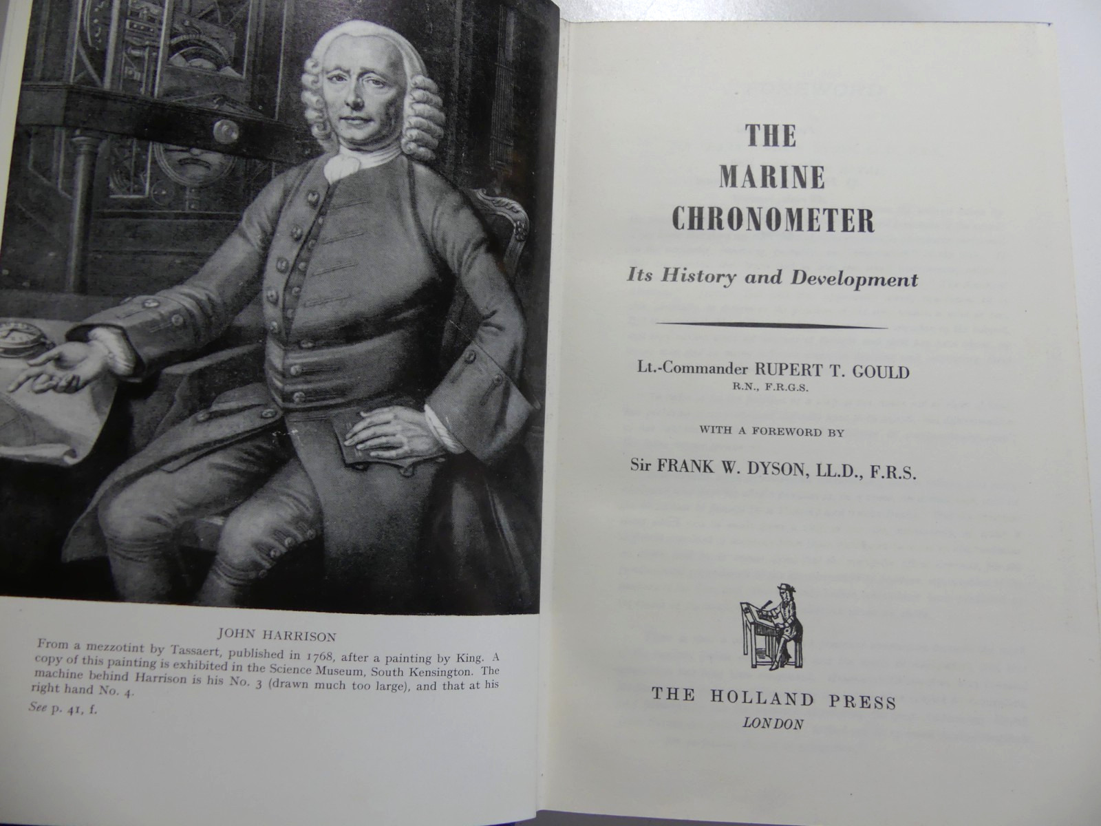 The Marine Chronometer History & Development 1960 Rupert Gould Illustrated 2nd E