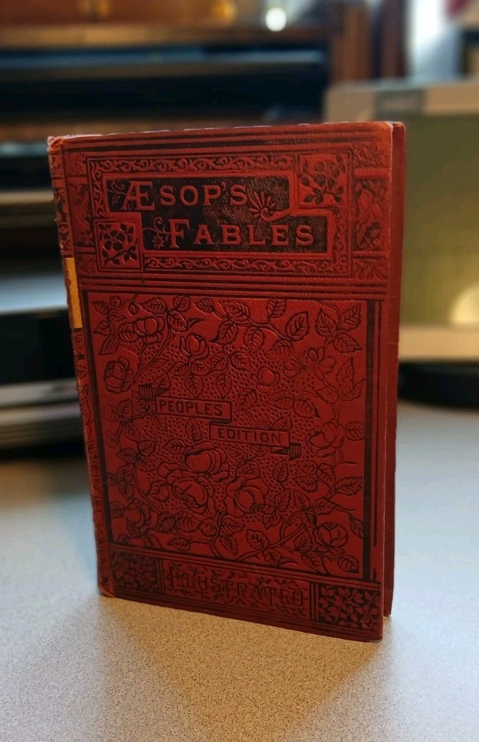 Aesop’s Fables Peoples Edition Antique Hardcover Illustrated Book