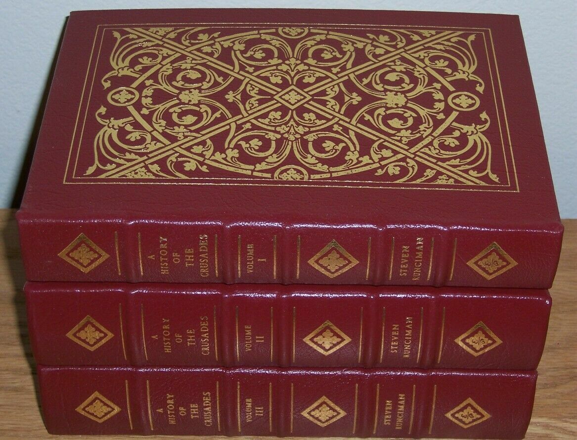 easton press HISTORY OF THE CRUSADES by Steven Runciman in 3 vols
