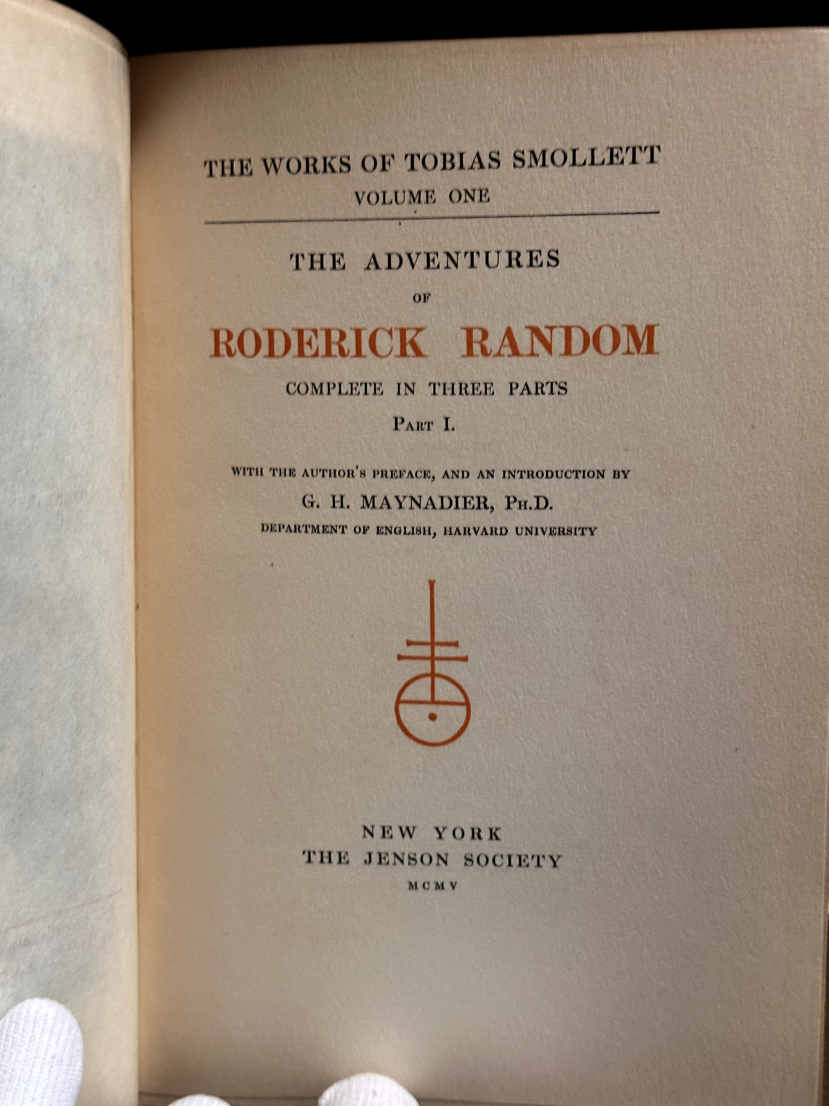 LOT WORKS OF TOBIAS SMOLLETT LIMITED NUMBERED EDITION 481/1,000 JENSON SOCIETY